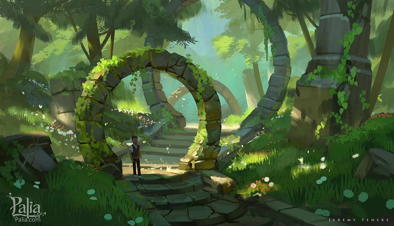 Ancient Forest Pathway Art from Palia