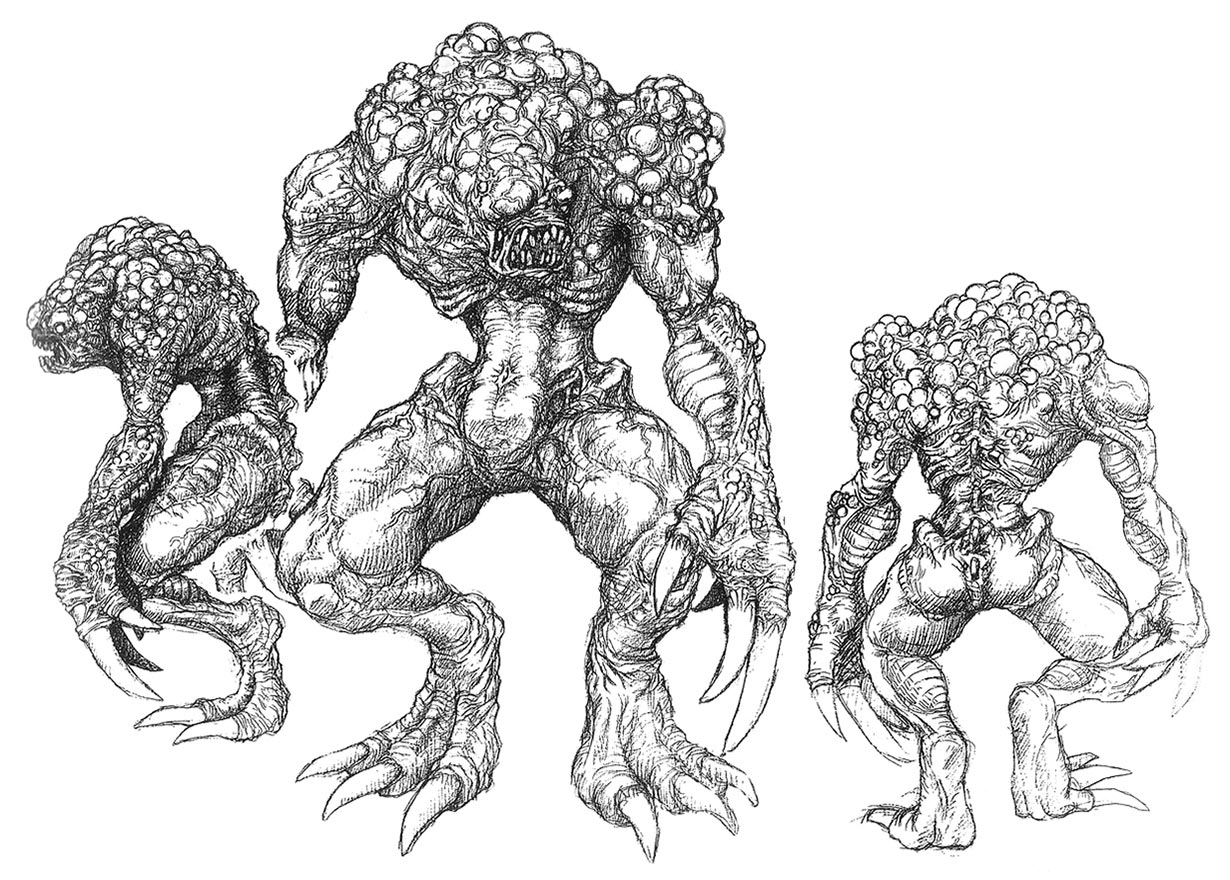 Hunter &beta; Concept Art from Resident Evil 3: Nemesis