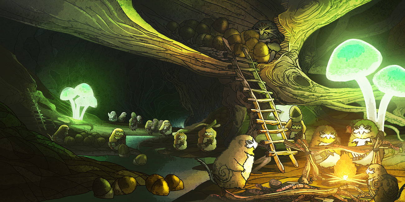 The Subterranean Haven of Cordycep Art from SaGa: Emerald Beyond