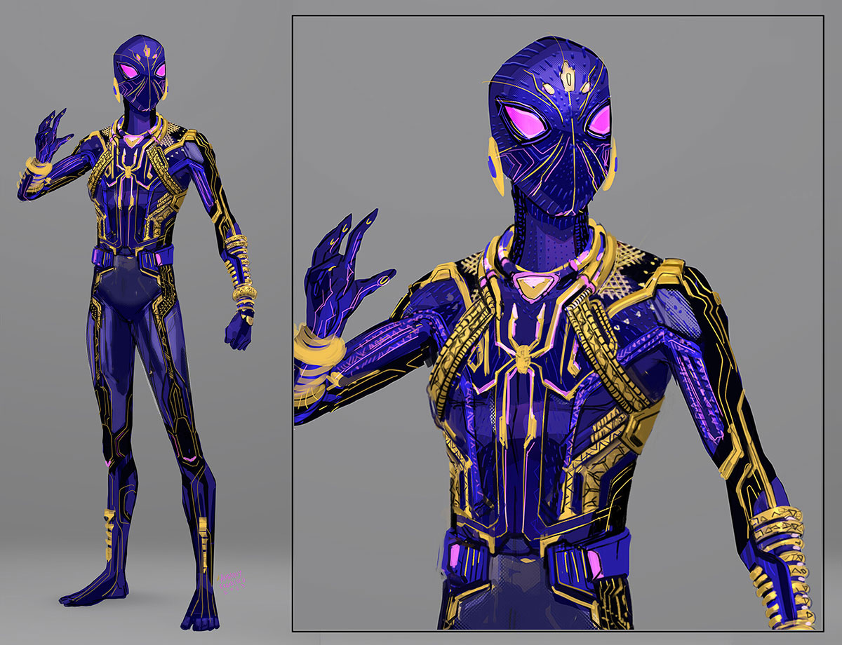 Miles Morales Agimat Suit Sketch A from Spider-Man 2 (2023)