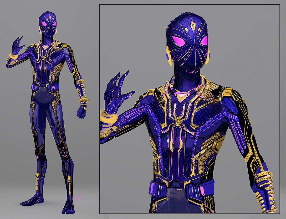 Miles Morales Agimat Suit Sketch B from Spider-Man 2 (2023)