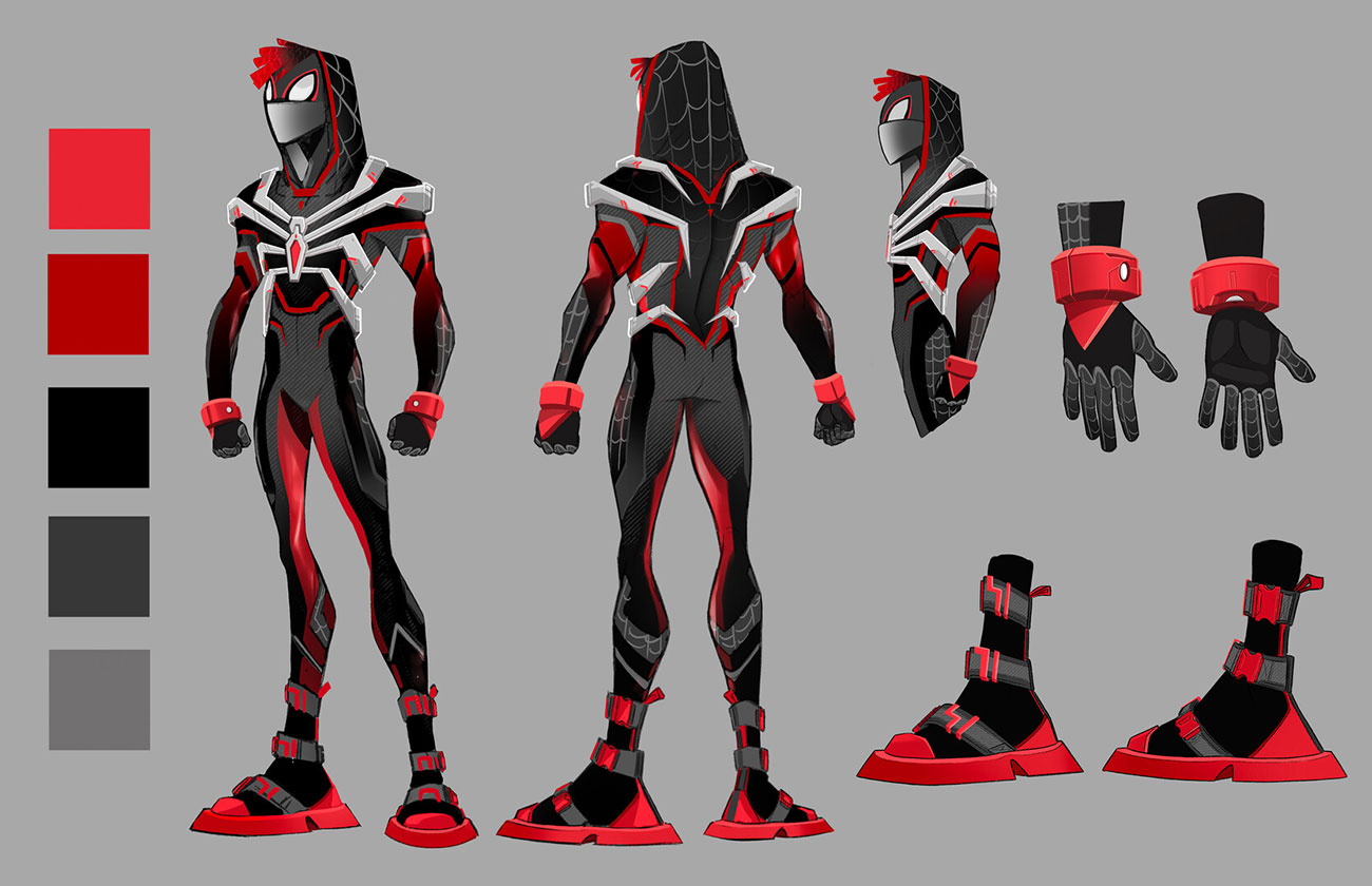 Miles Morales Red Spectre Suit Art from Spider-Man 2 (2023)