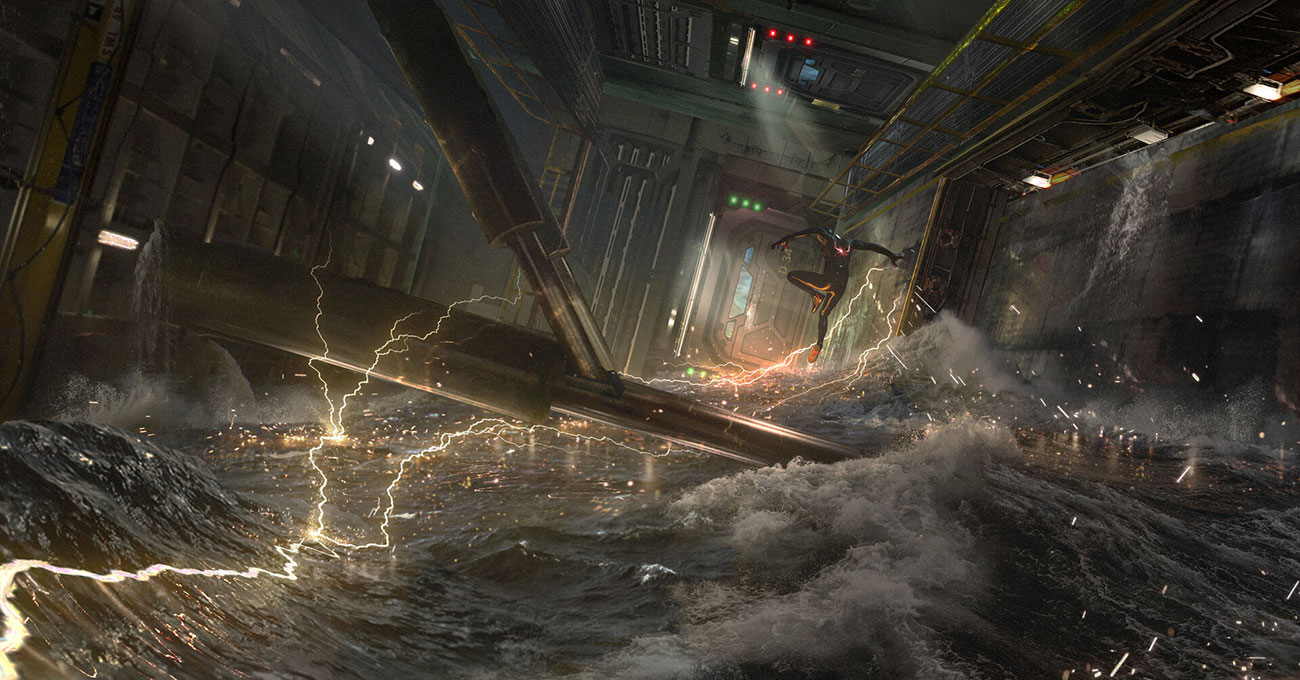 Raft Electrified Water Art from Spider-Man 2 (2023)
