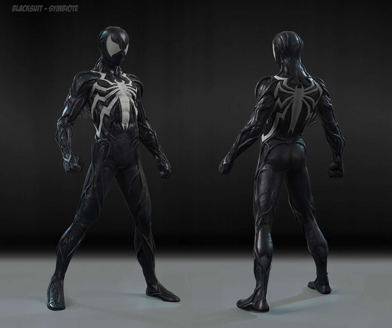Symbiote Black Suit Art from Spider-Man 2 (2023)