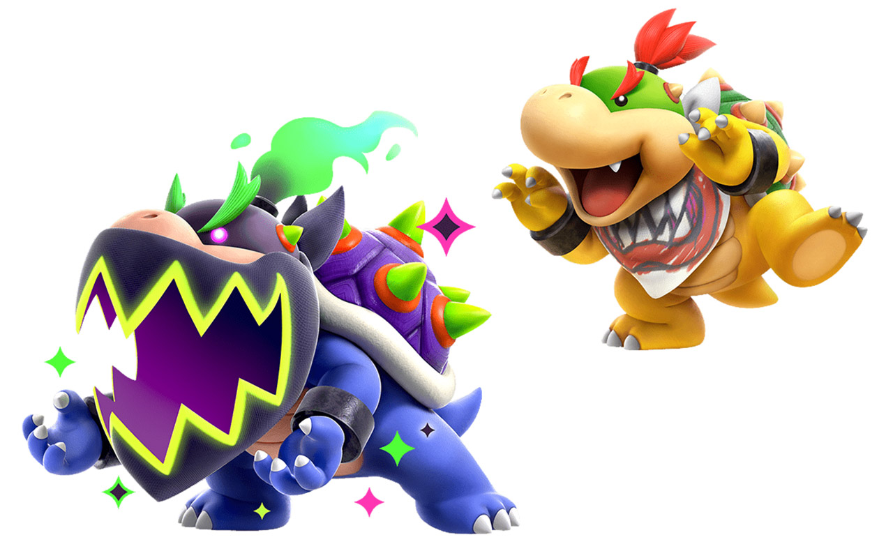 Bowser Jr. and Wonder Bowser Jr. Art from Super Mario Bros. Wonder