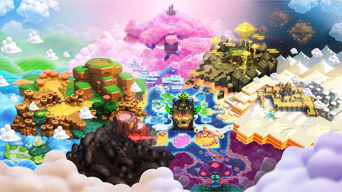 Flower Kingdom Map Art from Super Mario Bros. Wonder