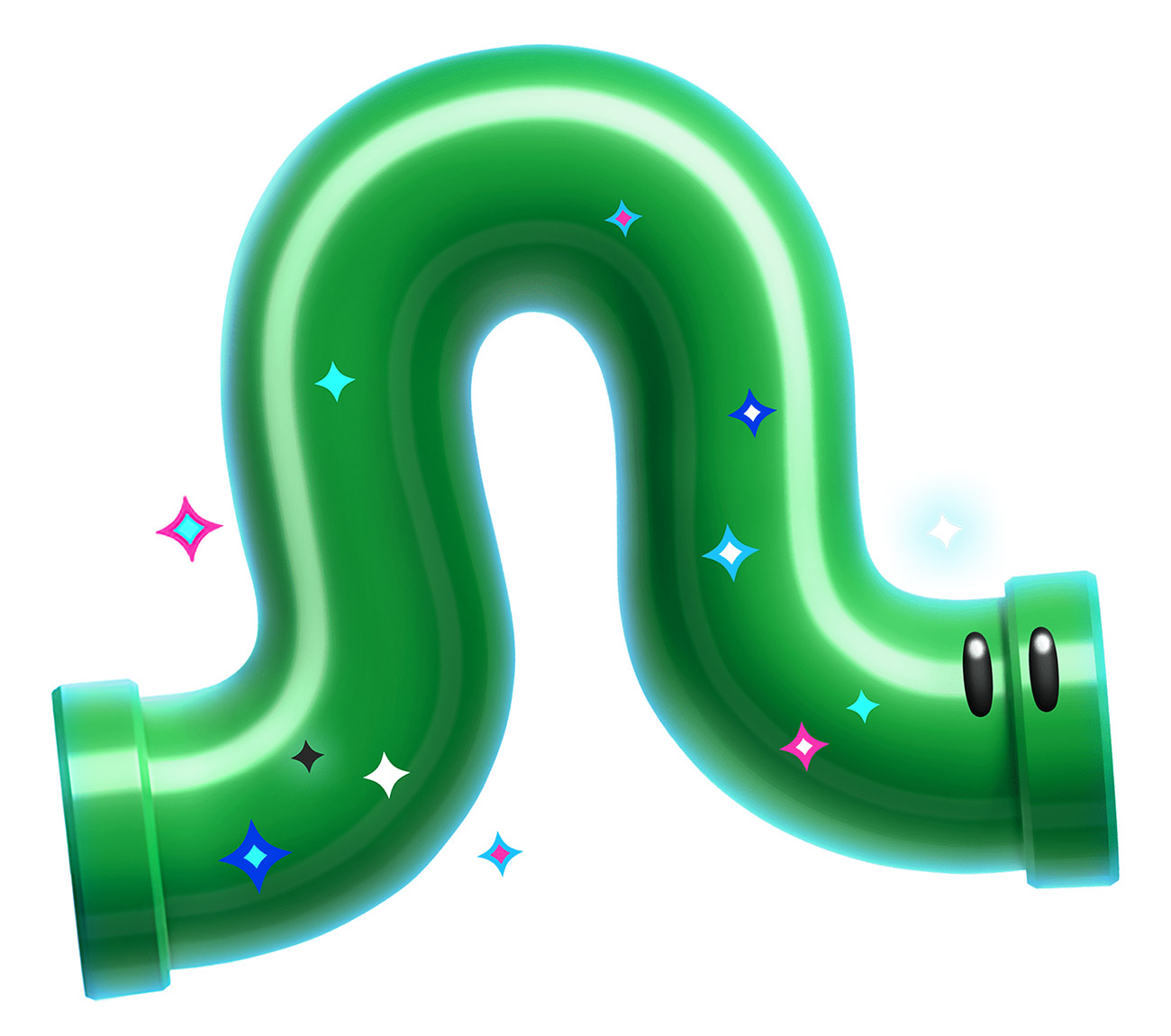 Inchworm Pipe Art from Super Mario Bros. Wonder