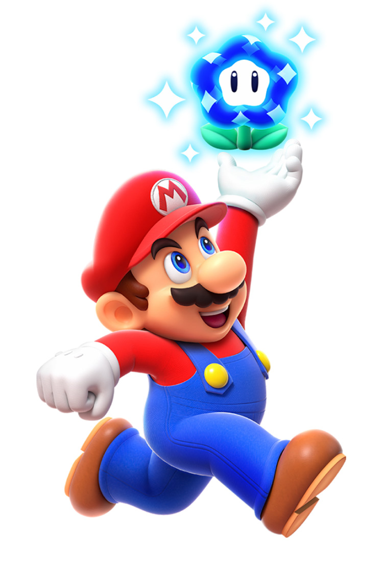 Mario and Wonder Flower Art from Super Mario Bros. Wonder