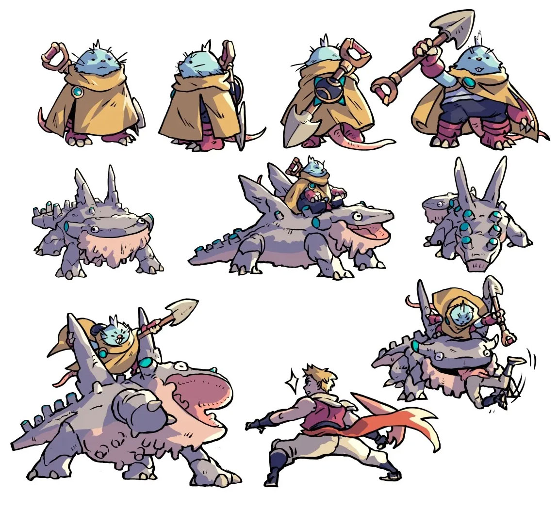 Malkomud and Rockie Art from Sea of Stars