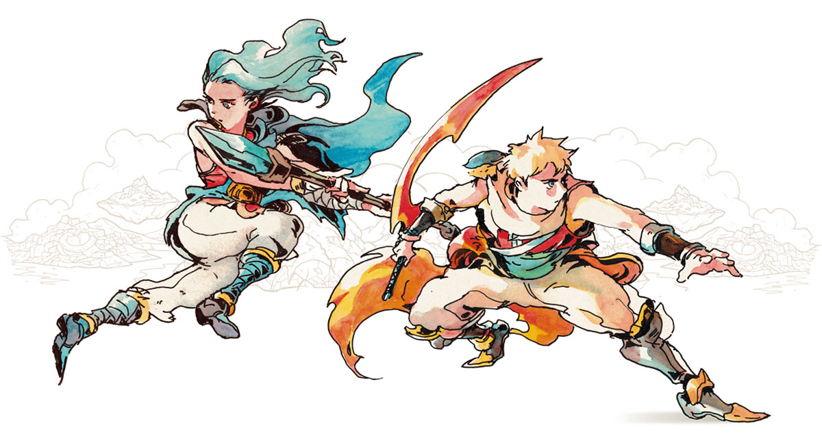 Valere and Zale Art from Sea of Stars