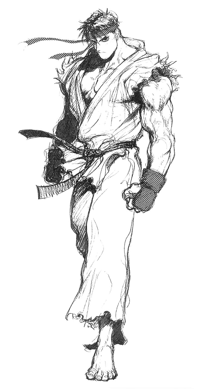 Ryu Sketch from Super Street Fighter II Turbo