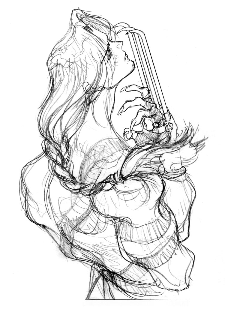 Vega Portrait Sketch from Super Street Fighter II Turbo