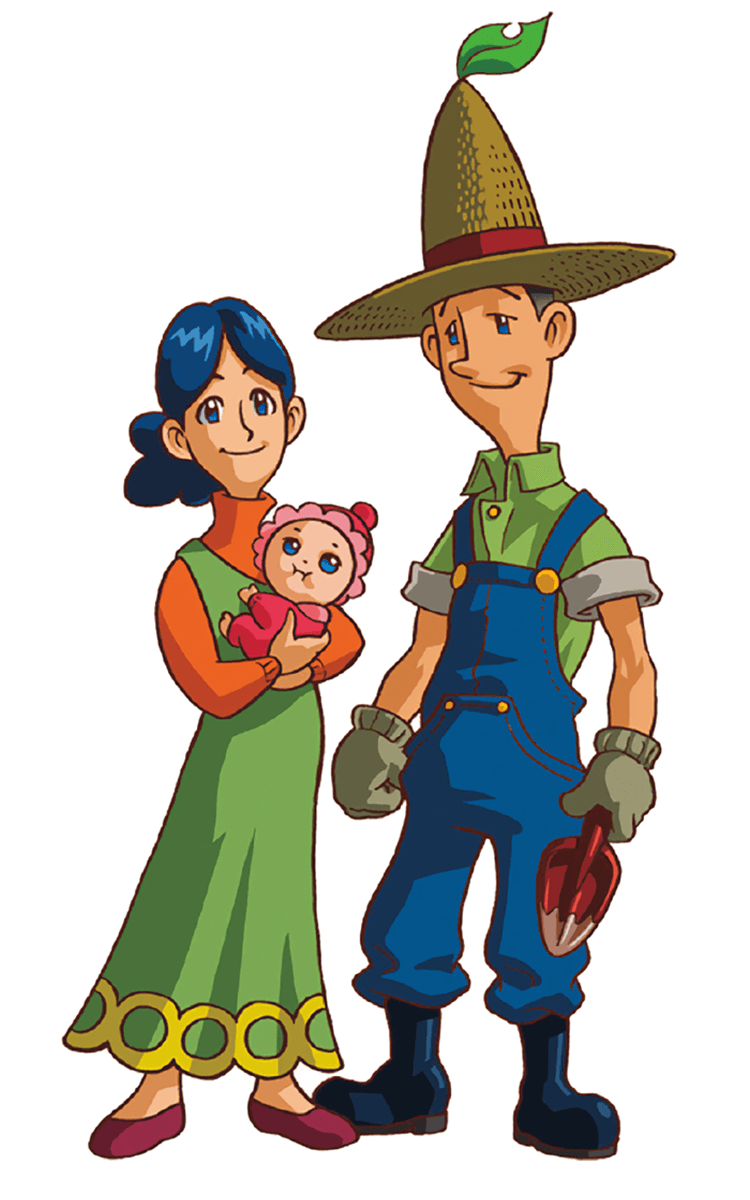Blossom and Bipin Art from The Legend of Zelda: Oracle of Seasons and Oracle of Ages