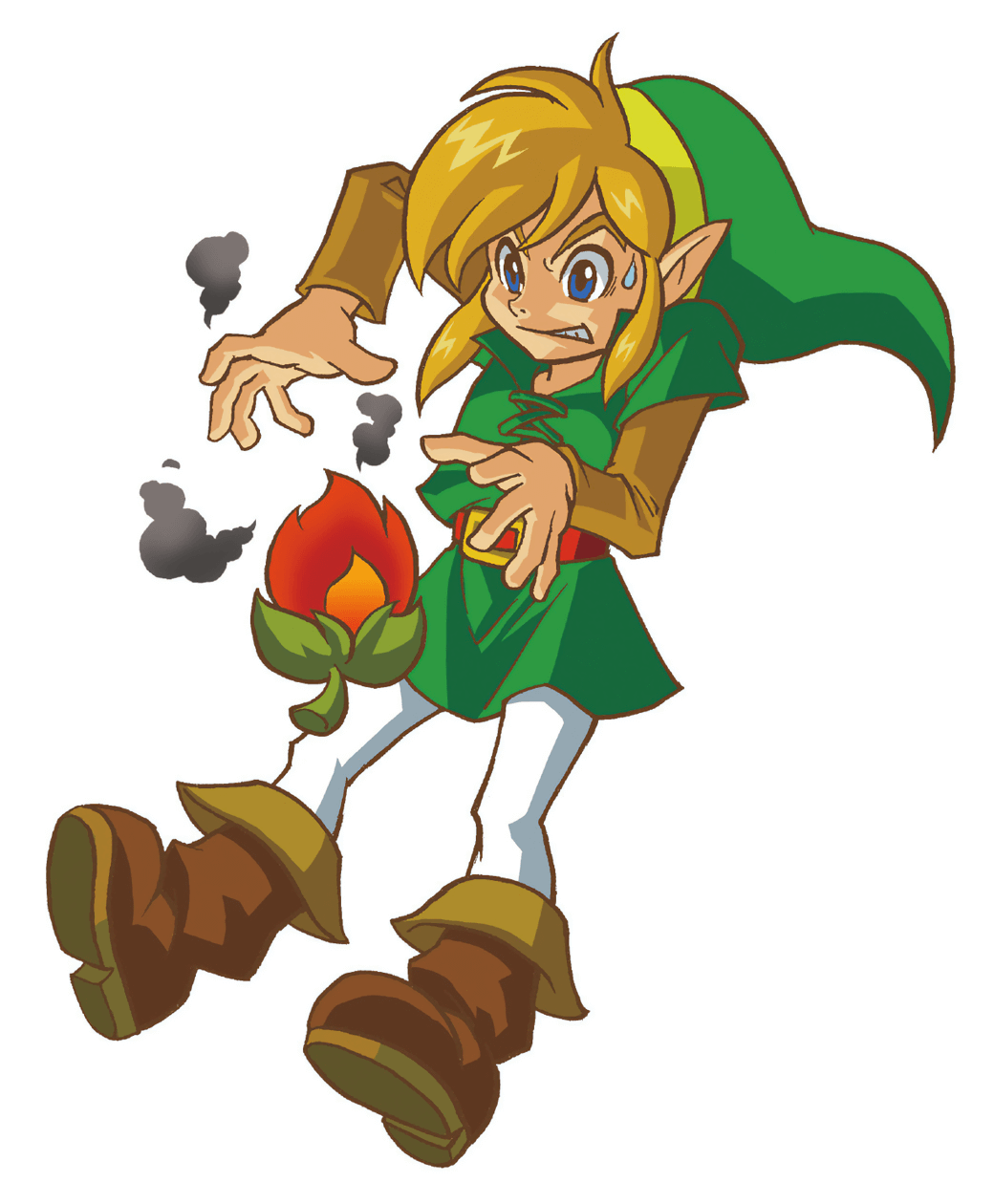 Link and Ember Seed Art from The Legend of Zelda: Oracle of Seasons and Oracle of Ages