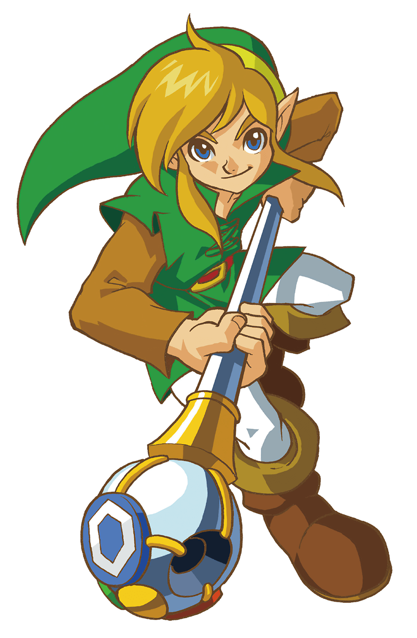 Link and Rod of Seasons Art from The Legend of Zelda: Oracle of Seasons and Oracle of Ages