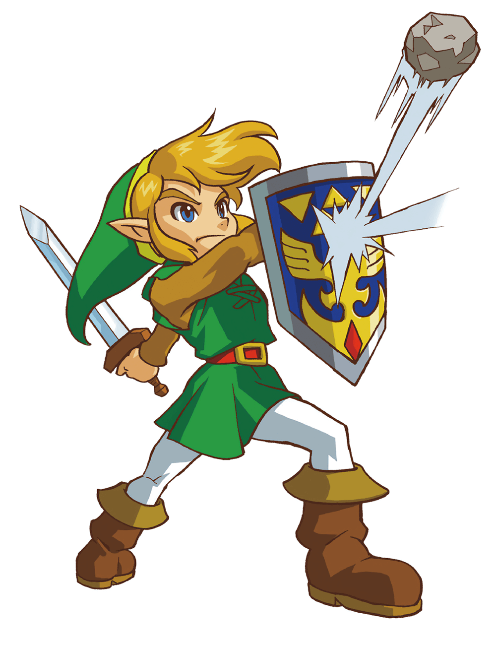 Link Shield Block Art from The Legend of Zelda: Oracle of Seasons and Oracle of Ages