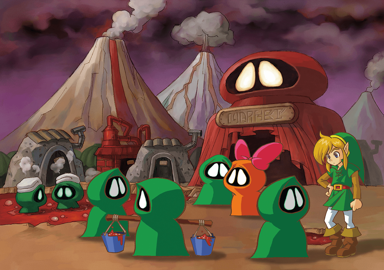 Subrosian Tribe Illustration from The Legend of Zelda: Oracle of Seasons and Oracle of Ages