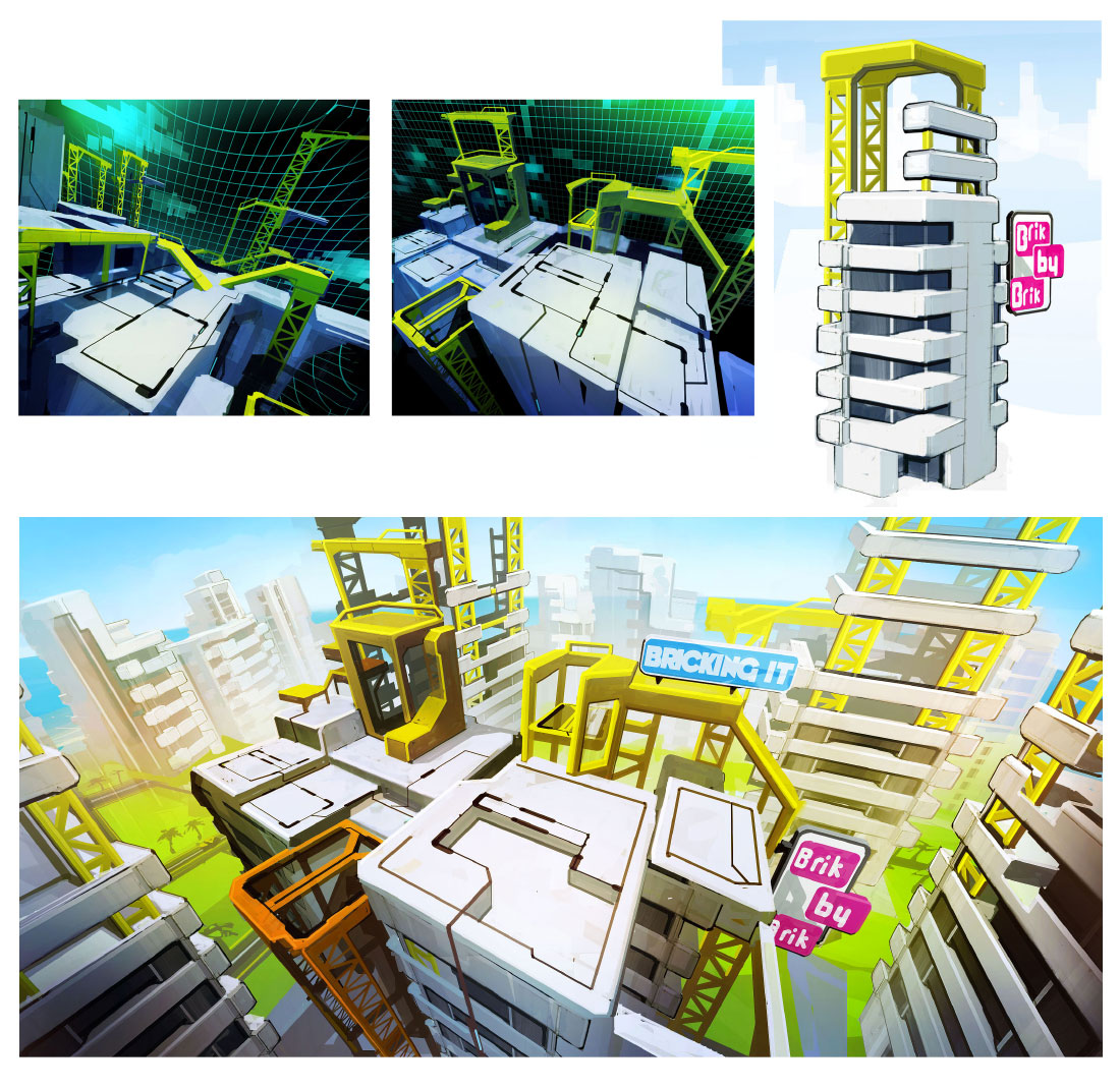 City Concept Art from Astro Bot Rescue Mission