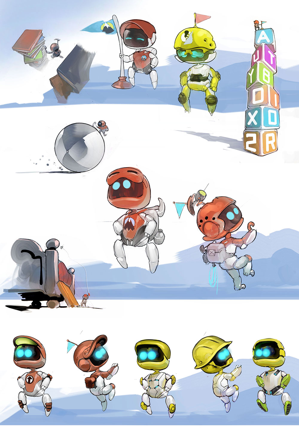 Climber Bot Concept Artwork from Astro Bot Rescue Mission
