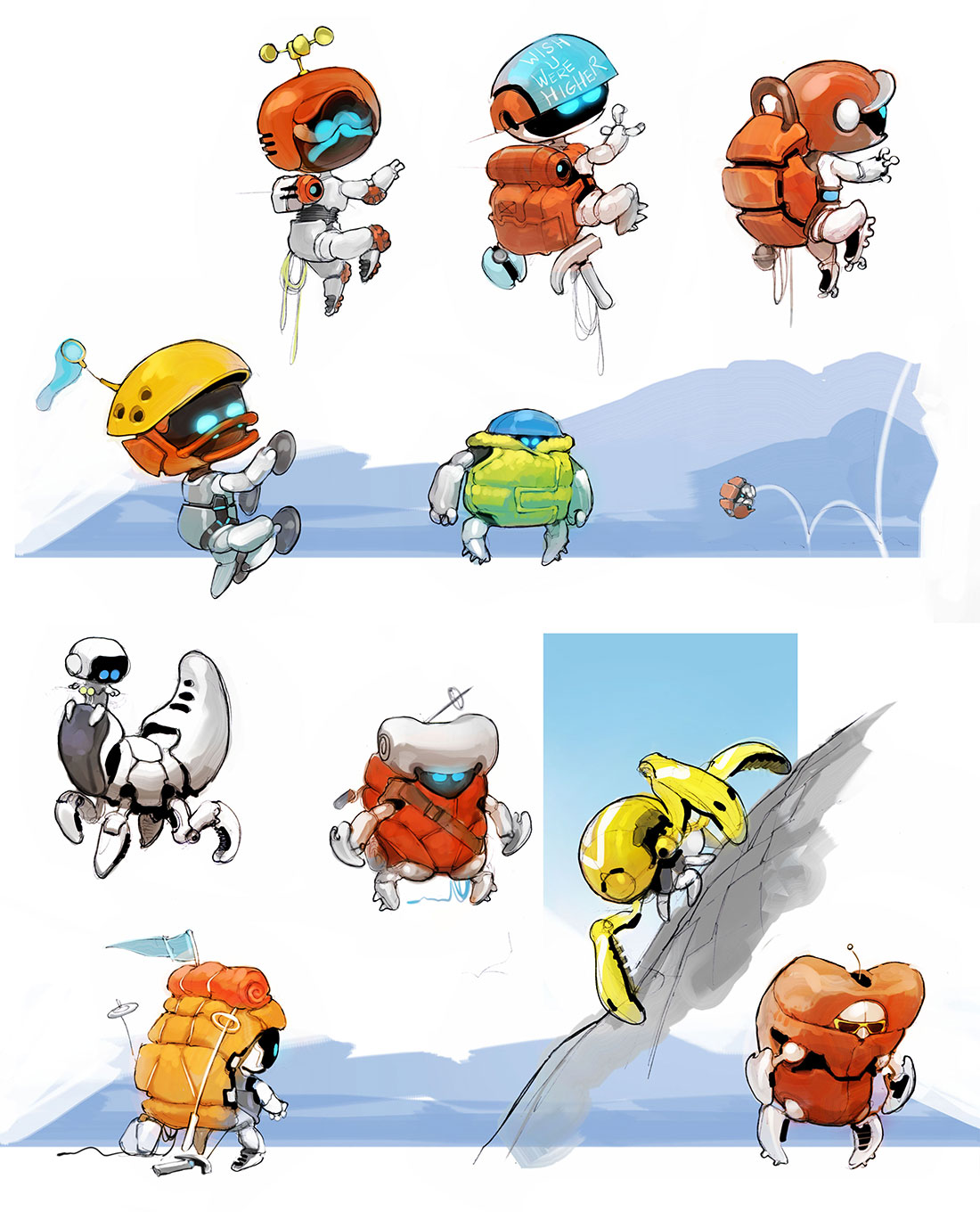 Climber Bot Concept Art from Astro Bot Rescue Mission