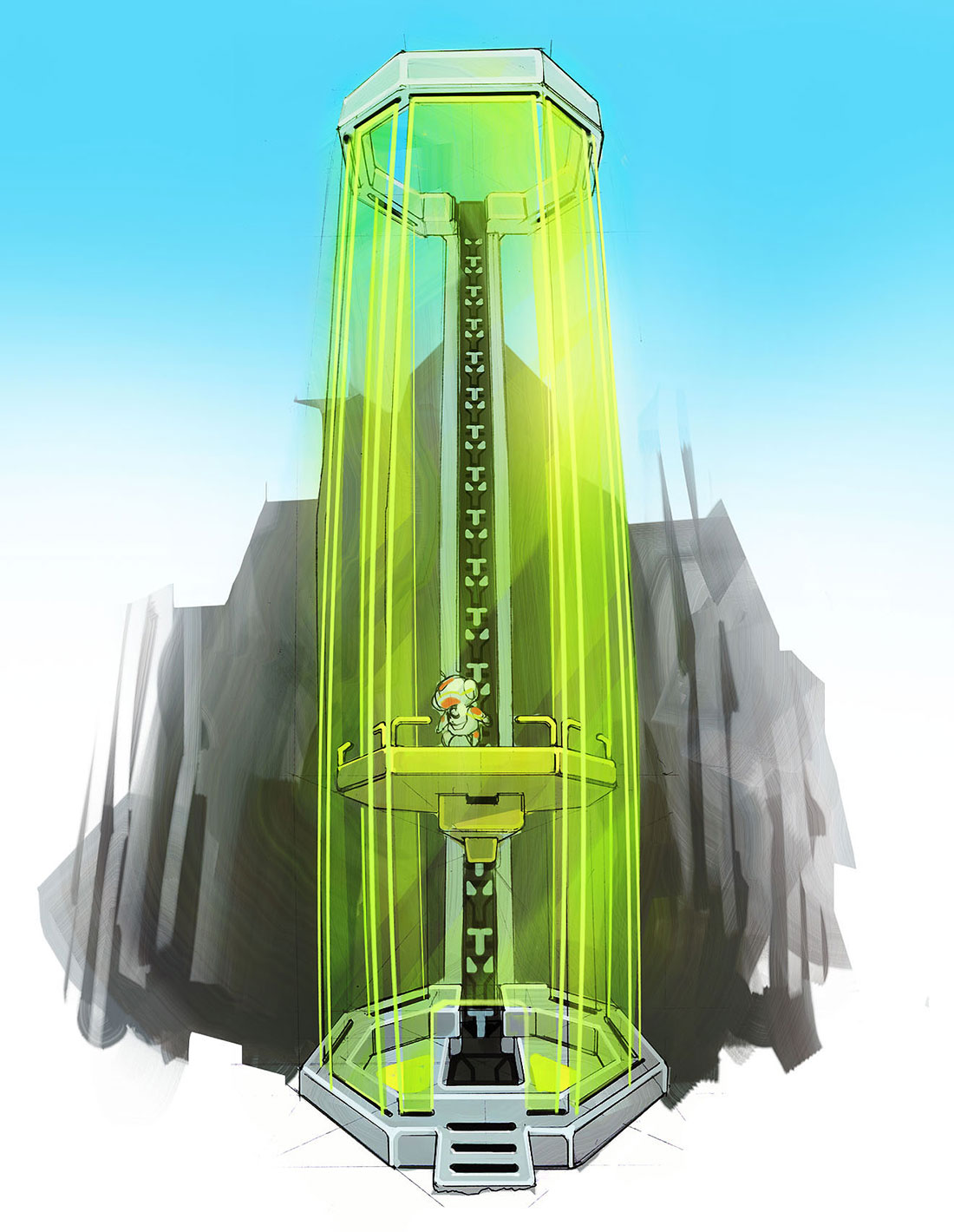 Lift Concept Art from Astro Bot Rescue Mission