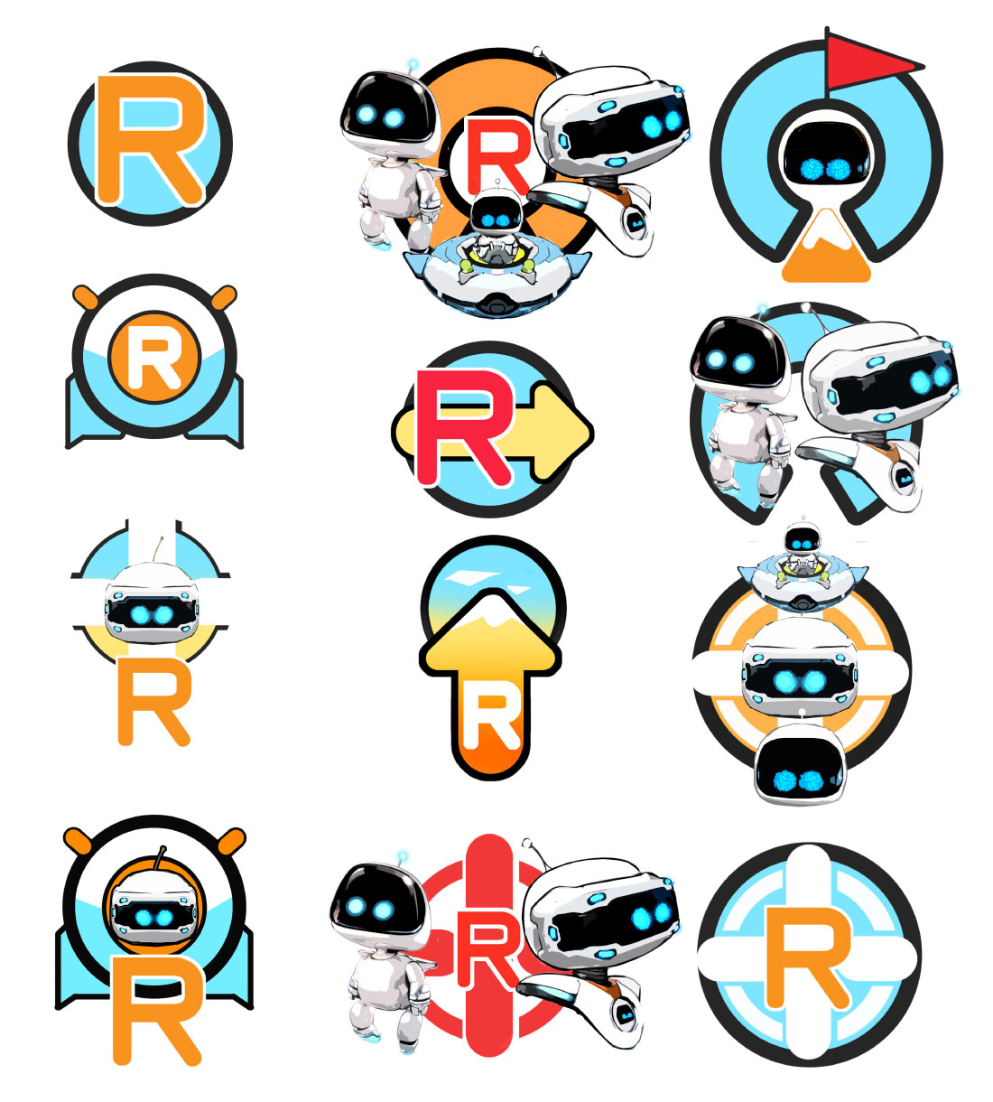 Logo Designs 2 from Astro Bot Rescue Mission
