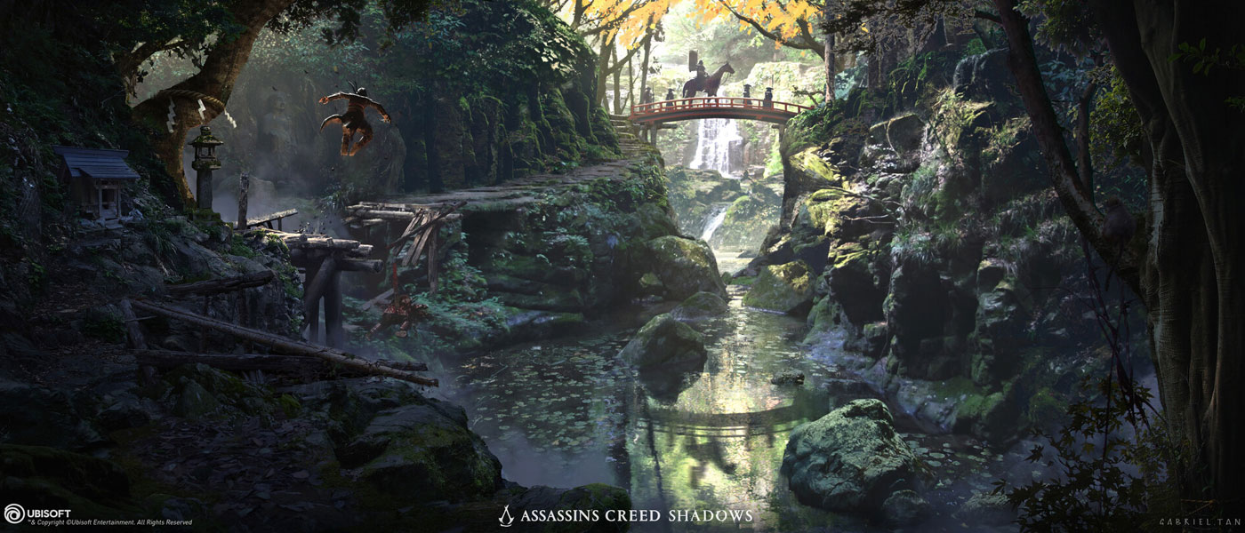 Akame Falls Concept Art from Assassin's Creed Shadows