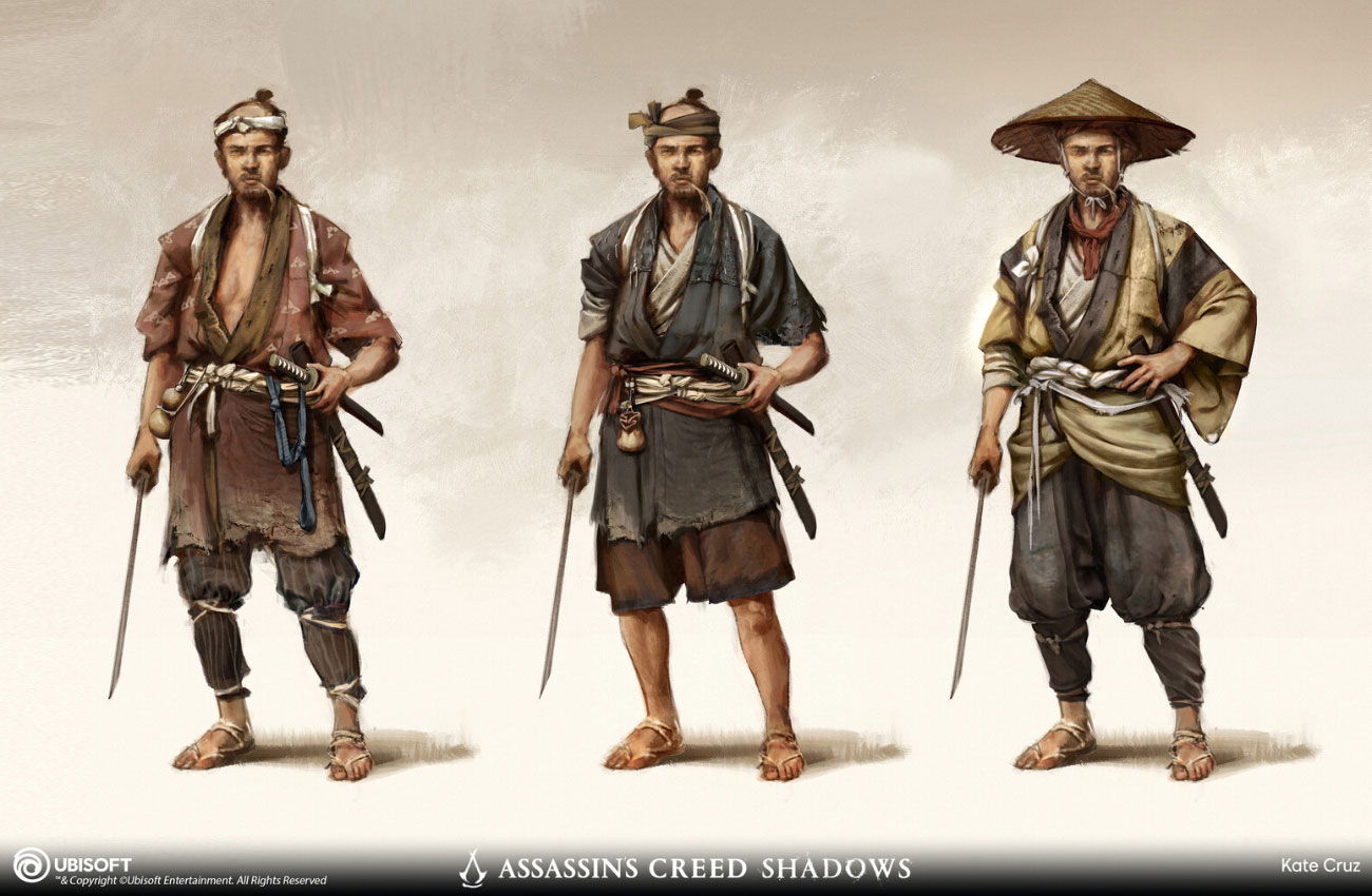 Ashigaru Civilian Swordsman Concept Art from Assassin's Creed Shadows