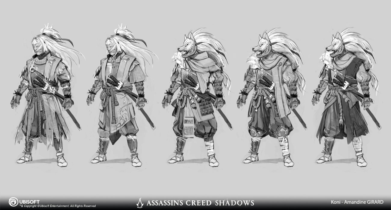 Guardians Sketches from Assassin's Creed Shadows