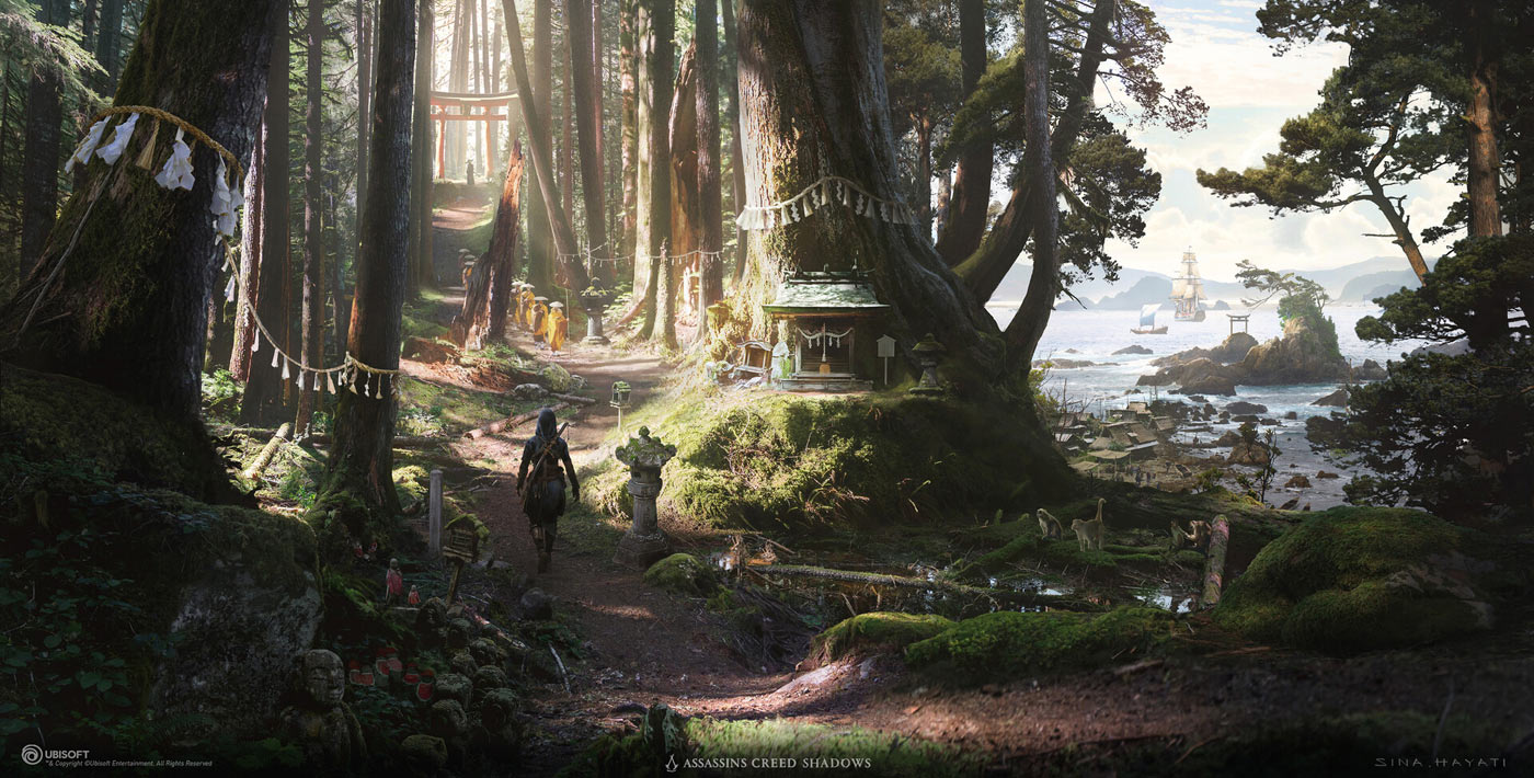 Kii Province Cedar Jungle Concept Art from Assassin's Creed Shadows