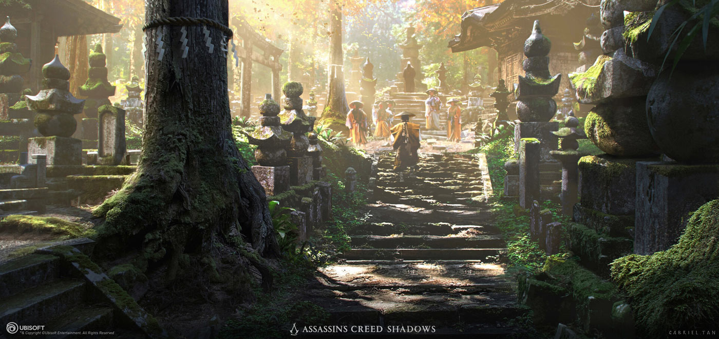 Kii Province Graves Concept Art from Assassin's Creed Shadows