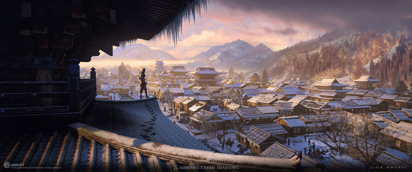 Kyoto Winter Concept Art from Assassin's Creed Shadows