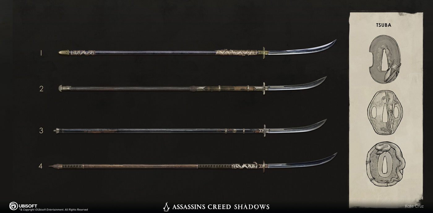 Naginata Concept Art from Assassin's Creed Shadows
