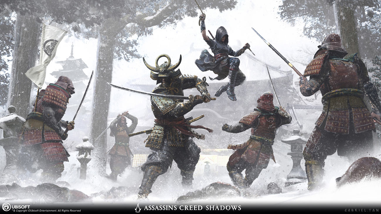 Naoe and Yasuke Concept Art from Assassin's Creed Shadows