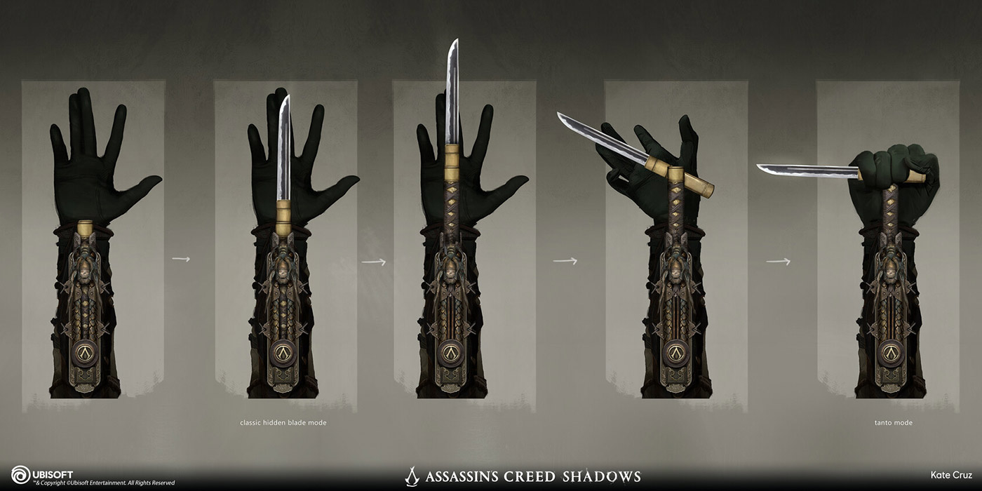 Naoe Hidden Blade Concept Art from Assassin's Creed Shadows