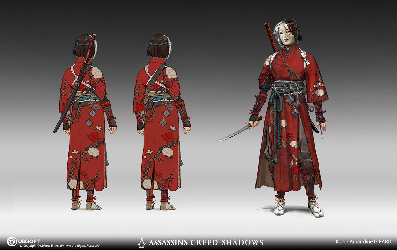 Naoe Noh Robes Concept Art from Assassin's Creed Shadows