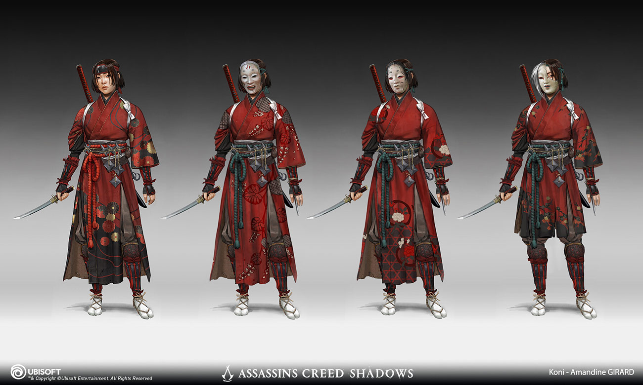 Naoe Noh Robes Concept Artwork from Assassin's Creed Shadows