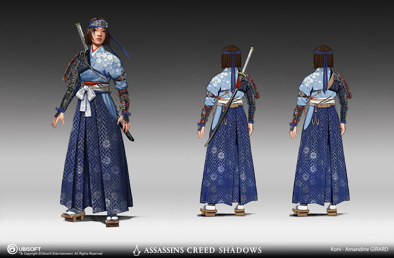 Naoe Onna-musha Robes Concept Art from Assassin's Creed Shadows