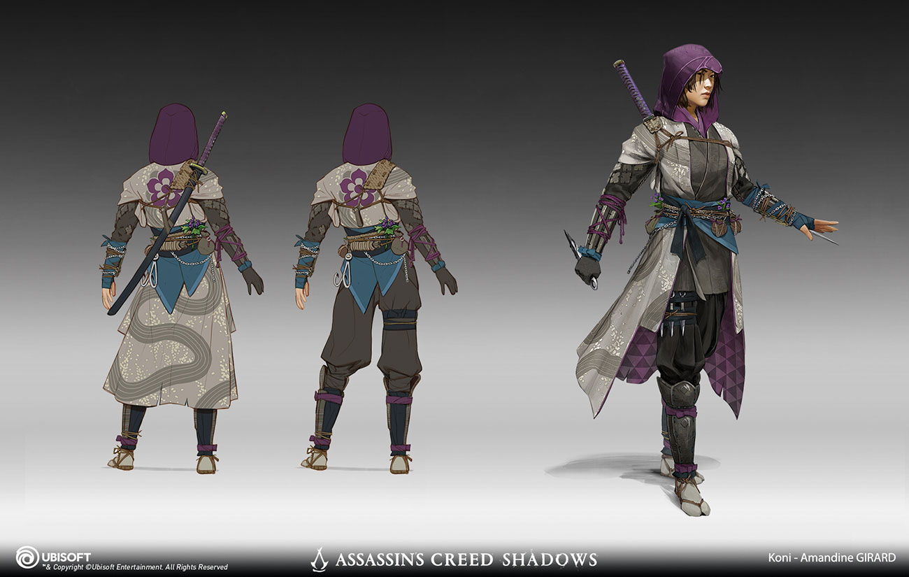 Naoe Snake Robes Concept Art from Assassin's Creed Shadows
