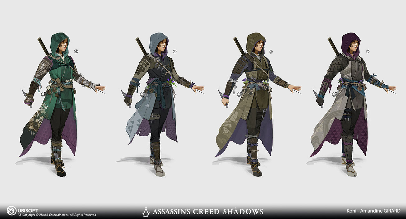 Naoe Snake Robes Concepts from Assassin's Creed Shadows