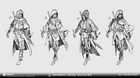 Naoe Snake Robes Sketches