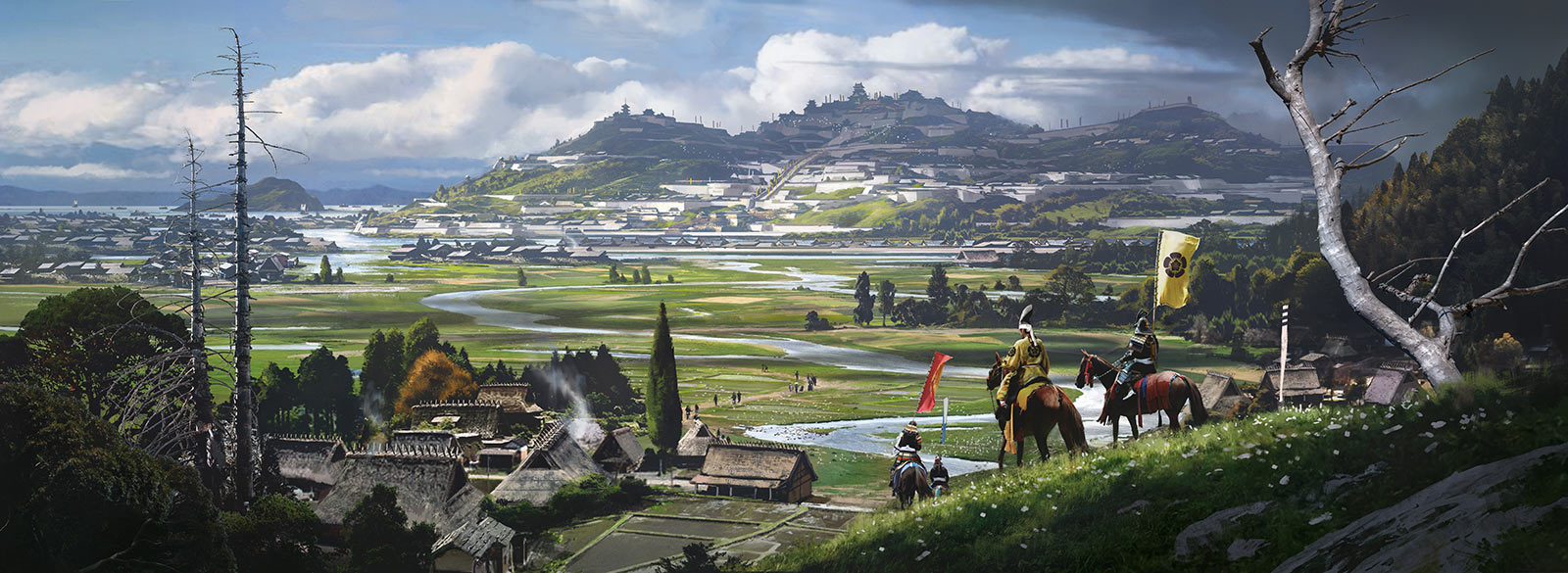 Azuchi Castle Valley Concept Art from Assassin's Creed Shadows