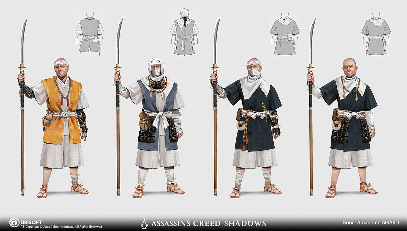 Warrior Monk (Naginata) Concept Art from Assassin's Creed Shadows