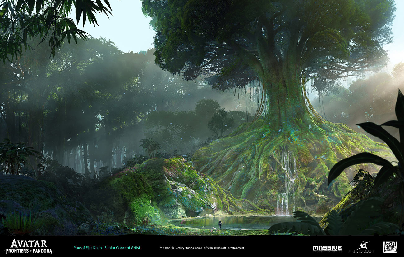 Cave Entrance to Drill Base Art from Avatar: Frontiers of Pandora