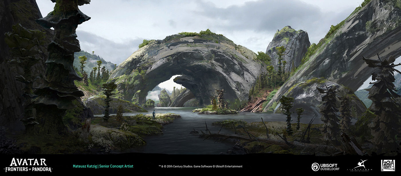 Clouded Forest Arches Art from Avatar: Frontiers of Pandora