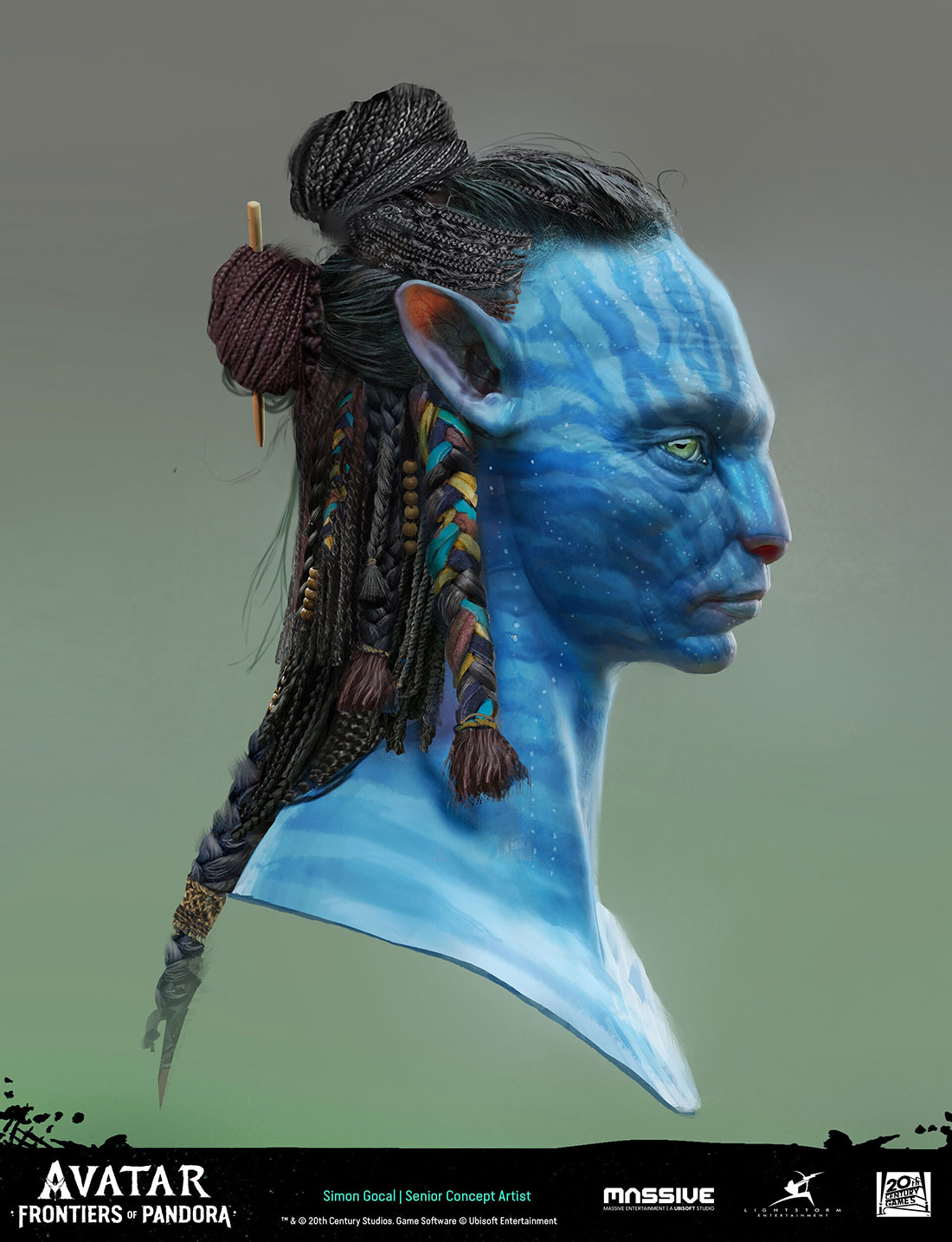 Kanat Hair Concept Art from Avatar: Frontiers of Pandora