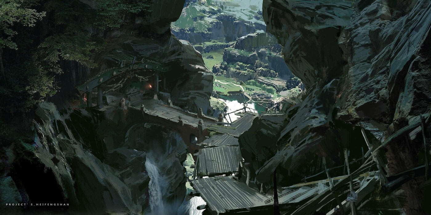 Black Wind Mountain Art from Black Myth: Wukong