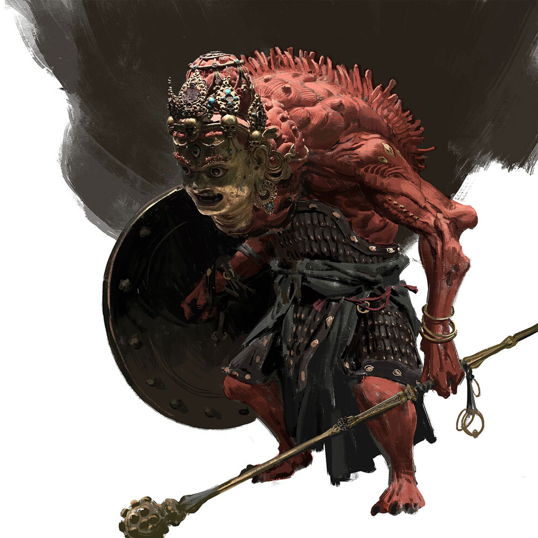 Earth Rakshasa Concept Art from Black Myth: Wukong