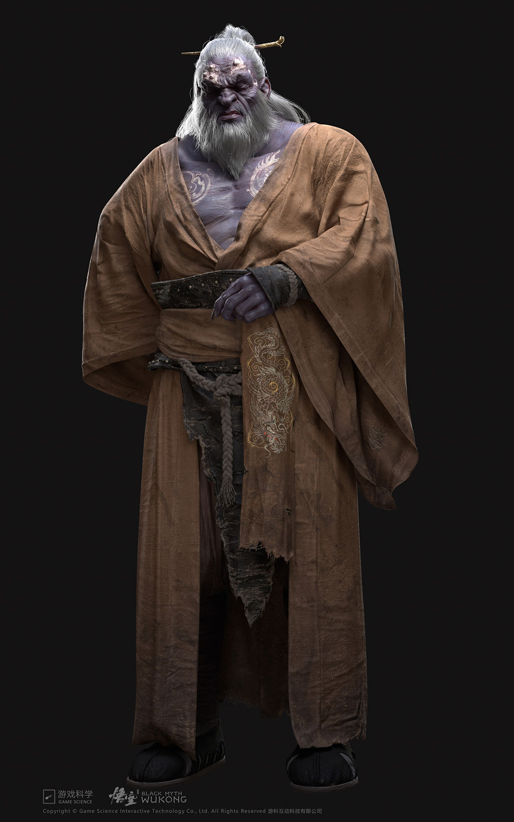 Hundred-Eyed Daoist Master Art from Black Myth: Wukong