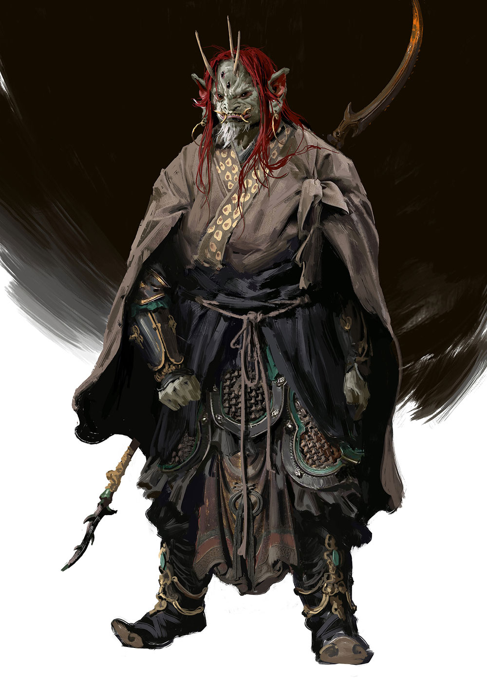 Red-Haired Yaksha Concept Art from Black Myth: Wukong